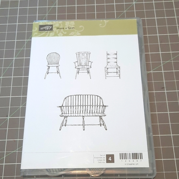 Have a Seat cling rubber stamp set - Picture 1 of 2